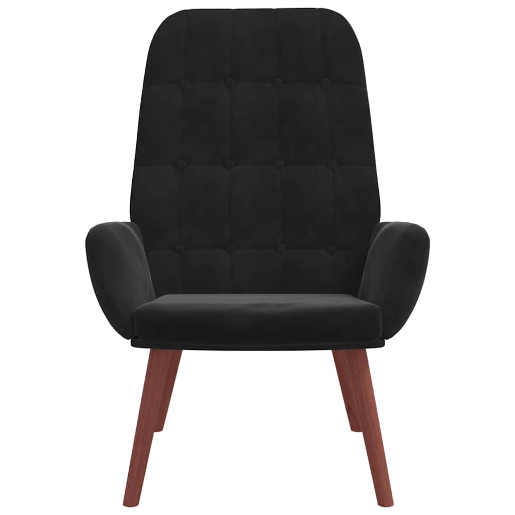 Vidaxl relaxstoel fluweel zwart