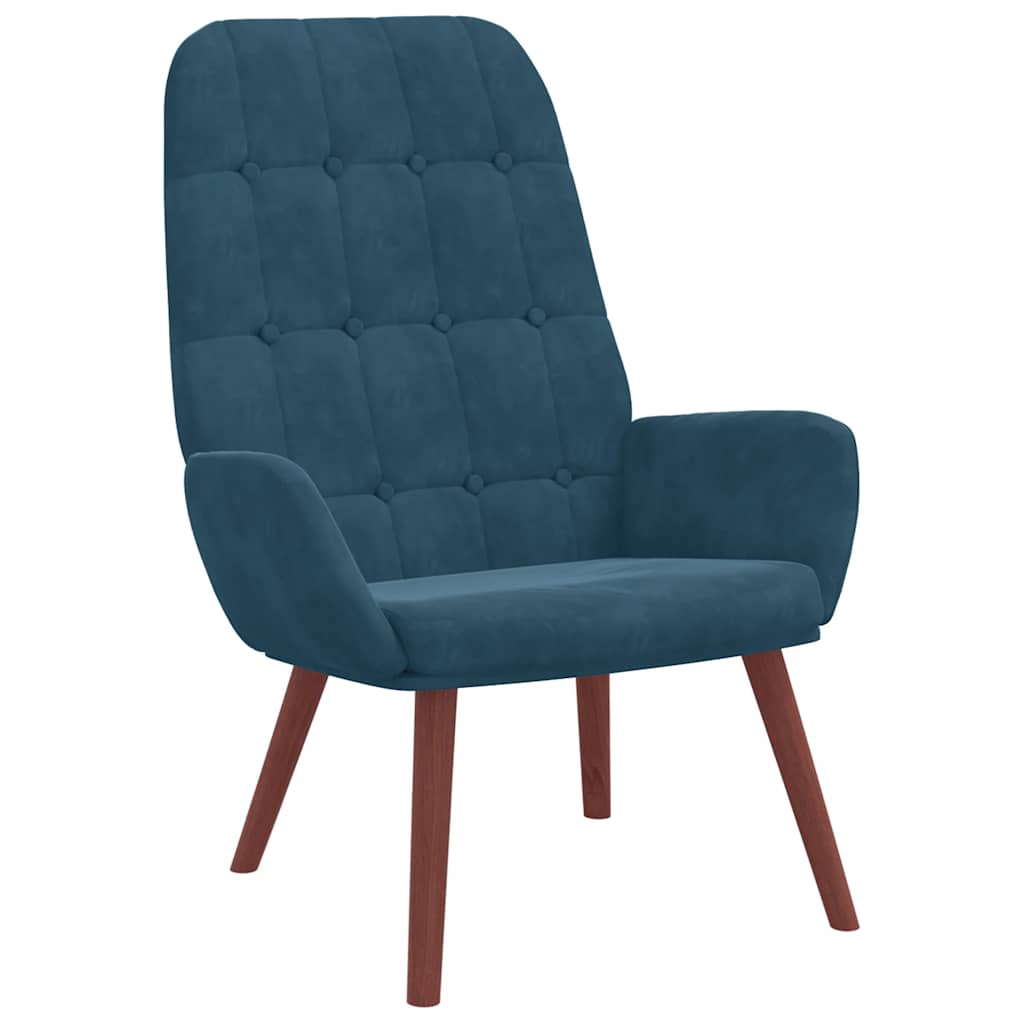 Vidaxl relaxstoel fluweel blauw