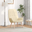 Vidaxl relaxstoel stof crèmekleurig