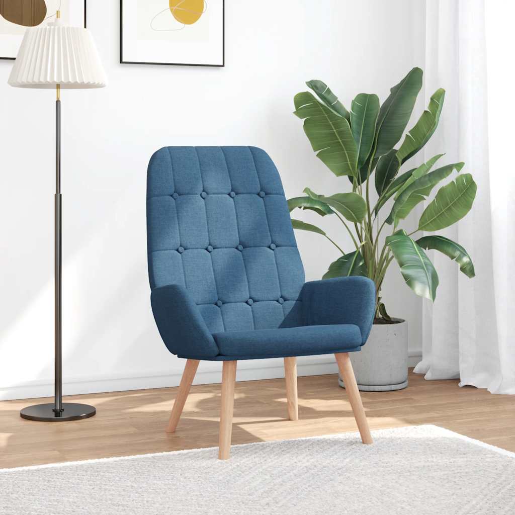 Vidaxl relaxstoel stof blauw