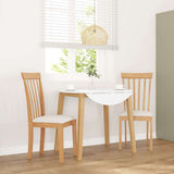 Vidaxl eetkamerstoelen met kussens 2 st massief hout naturel rubber
