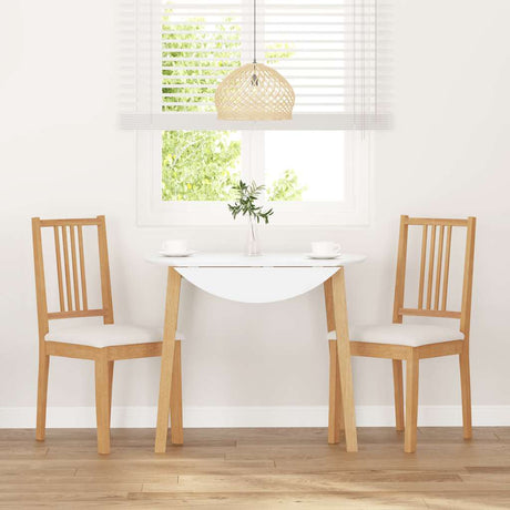 Vidaxl eetkamerstoelen met kussens 2 st massief hout naturel rubber