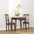 Vidaxl eetkamerstoelen met kussens 2 st massief hout rubber bruin