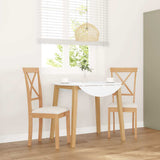 Vidaxl eetkamerstoelen met kussens 2 st massief hout rubber