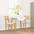 Vidaxl eetkamerstoelen met kussens 2 st massief hout rubber