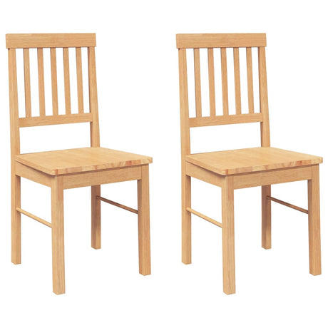 Vidaxl eetkamerstoelen met kussens 2 st massief hout rubber