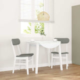 Vidaxl eetkamerstoelen met kussens 2 st massief hout rubber wit