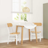 Vidaxl eetkamerstoelen 2 st massief hout rubber wit