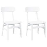 Vidaxl eetkamerstoelen 2 st massief hout rubber wit