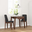 Vidaxl eetkamerstoelen met kussens 2 st massief hout rubber bruin