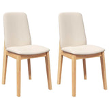 Vidaxl eetkamerstoelen met kussens 2 st massief hout rubber