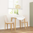 Vidaxl eetkamerstoelen met kussens 2 st massief hout rubber