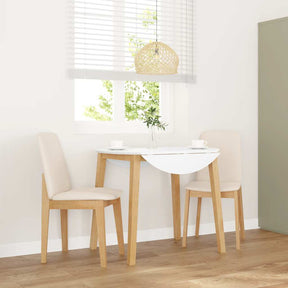 Vidaxl eetkamerstoelen met kussens 2 st massief hout rubber