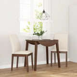 Vidaxl eetkamerstoelen met kussens 2 st massief hout rubber bruin