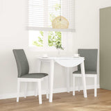 Vidaxl eetkamerstoelen met kussens 2 st massief hout rubber wit