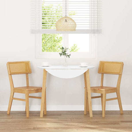 Vidaxl eetkamerstoelen 2 st massief hout rubber
