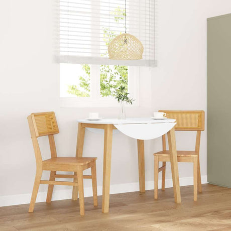 Vidaxl eetkamerstoelen 2 st massief hout rubber