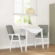 Vidaxl eetkamerstoelen met kussens 2 stuks wit massief hout rubber