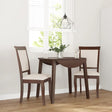 Vidaxl eetkamerstoelen met kussens 2 st massief hout rubber bruin