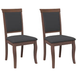 Vidaxl eetkamerstoelen met kussens 2 st massief hout rubber bruin