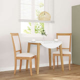 Vidaxl eetkamerstoelen met kussens 2 st massief hout naturel rubber