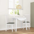 Vidaxl eetkamerstoelen met kussens 2 st massief hout rubber wit