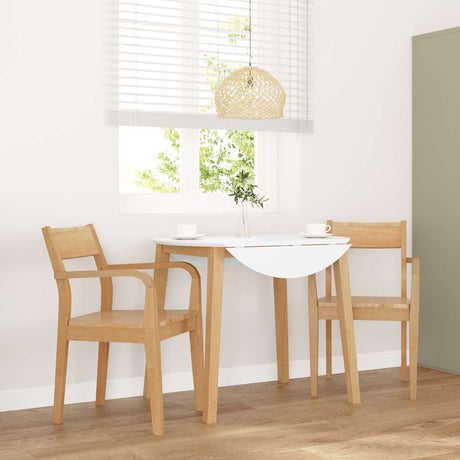 Vidaxl eetkamerstoelen 2 st massief hout naturel rubber