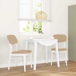 Vidaxl eetkamerstoelen met kussens 2 st massief hout rubber wit