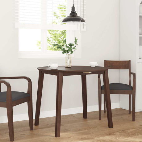 Vidaxl eettafel bruin massief hout rubber