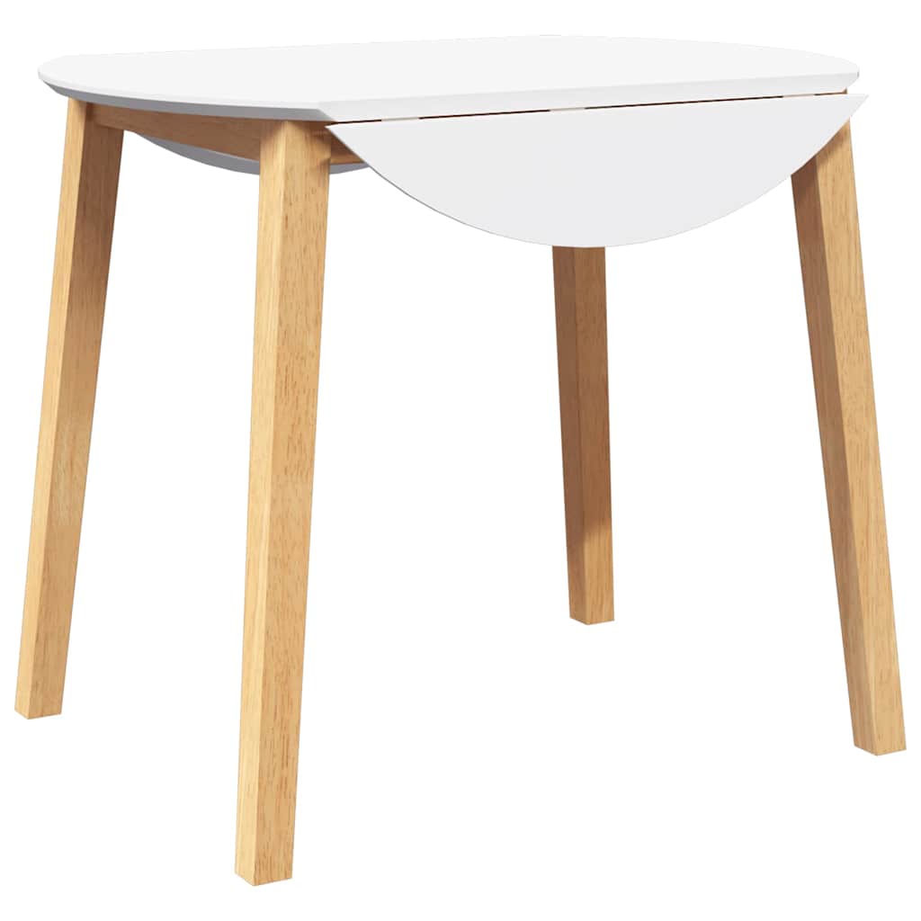 Vidaxl eettafel massief hout naturel rubber