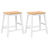 Vidaxl barstoelen 2 st massief hout wit