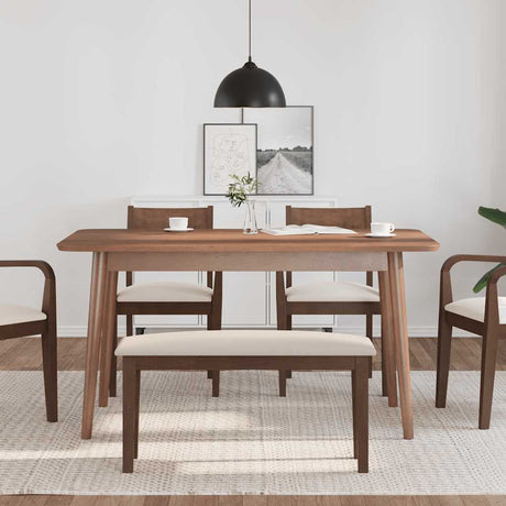 Vidaxl bank 90 cm massief hout rubber bruin