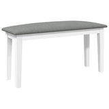 Vidaxl bank 90 cm massief hout rubber wit