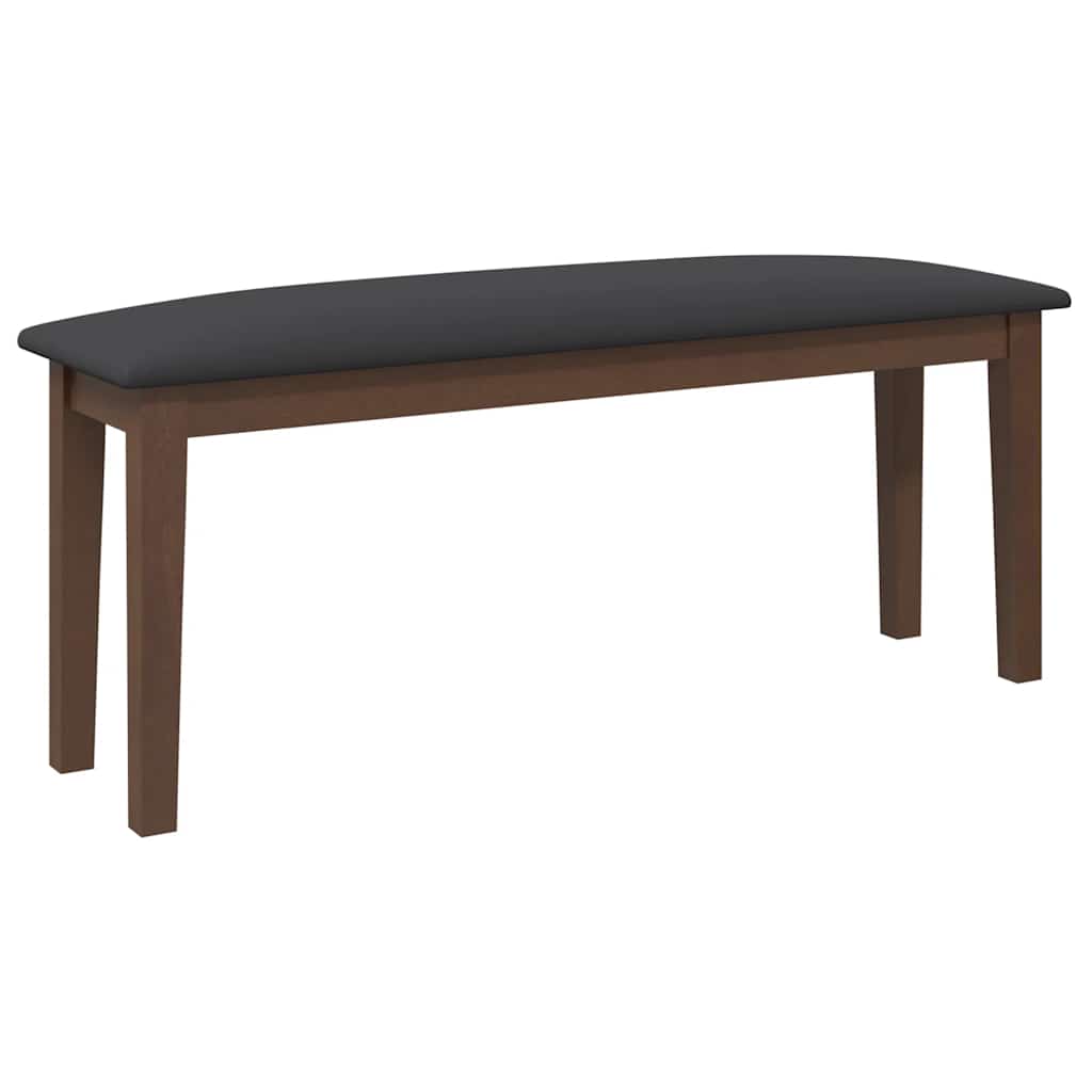 Vidaxl bank 110 cm massief hout rubber bruin