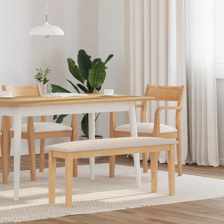 Vidaxl bank 110 cm massief hout rubber