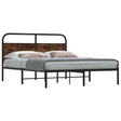 Vidaxl bedframe zonder matras bewerkt hout gerookt eiken 150x200 cm