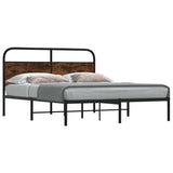 Vidaxl bedframe zonder matras bewerkt hout gerookt eiken 150x200 cm