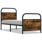 Vidaxl bedframe zonder matras bewerkt hout gerookt eiken 80x200 cm