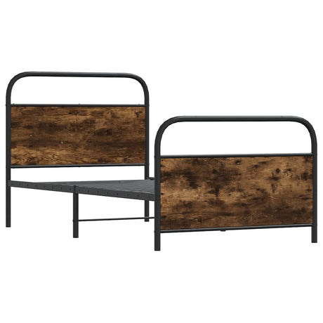 Vidaxl bedframe zonder matras bewerkt hout gerookt eiken 90x190 cm