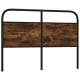 Vidaxl vervangend hoofdbord 140 cm staal en gerookt eikenkleurig
