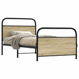 Vidaxl bedframe zonder matras bewerkt hout sonoma eikenkleur 100x190cm
