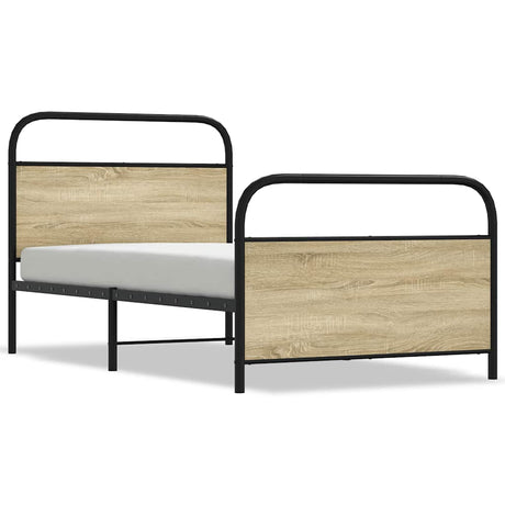 Vidaxl bedframe zonder matras bewerkt hout sonoma eikenkleur 100x200cm