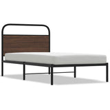 Vidaxl bedframe zonder matras bewerkt hout bruin eikenkleur 100x190 cm