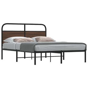 Vidaxl bedframe zonder matras bewerkt hout bruin eikenkleur 120x190 cm
