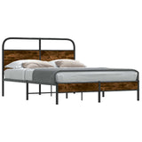 Vidaxl bedframe zonder matras bewerkt hout gerookt eiken 120x190 cm