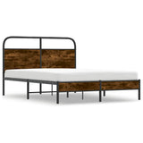 Vidaxl bedframe zonder matras bewerkt hout gerookt eiken 120x190 cm