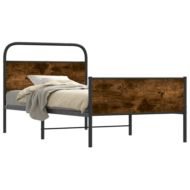 Vidaxl bedframe zonder matras bewerkt hout sonoma eikenkleur 90x200 cm
