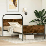 Vidaxl bedframe zonder matras bewerkt hout sonoma eikenkleur 90x200 cm