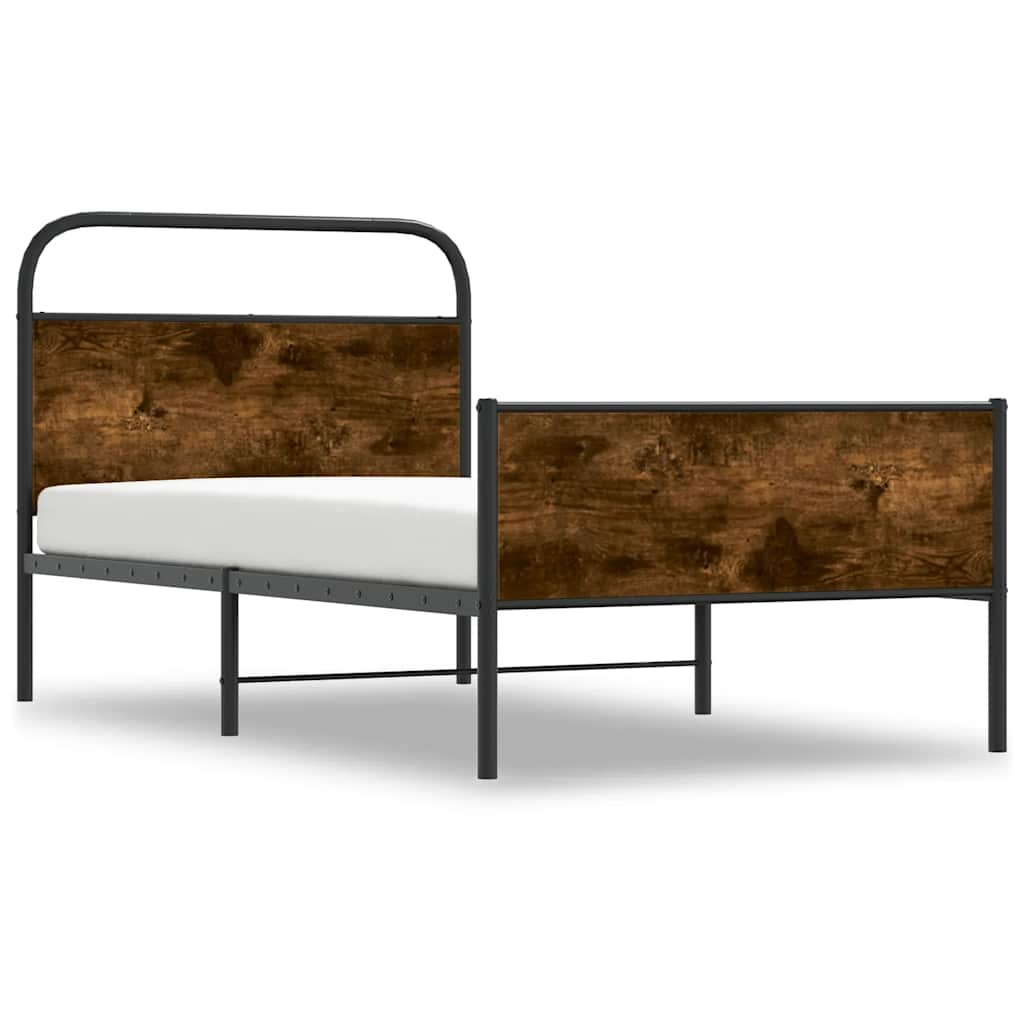 Vidaxl bedframe zonder matras bewerkt hout sonoma eikenkleur 90x200 cm