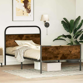 Vidaxl bedframe zonder matras bewerkt hout sonoma eikenkleur 107x203cm